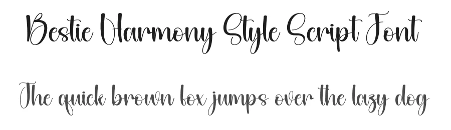 Bestie Harmony Style Script Font by andikastudio — Script Handwritten Font
