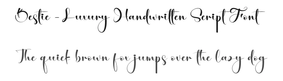 Bestie – Luxury Handwritten Script Font by creativeletter — Script Handwritten Font