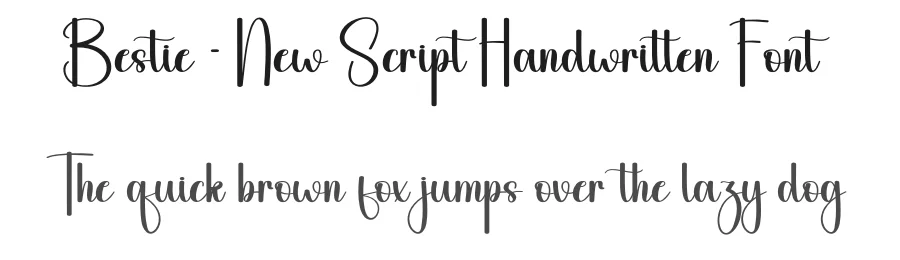 Bestie – New Script Handwritten Font by andikastudio — Script Handwritten Font