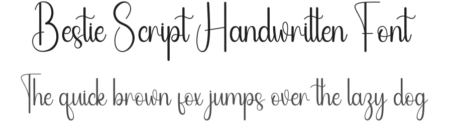 Bestie Script Handwritten Font by andikastudio — Script Handwritten Font
