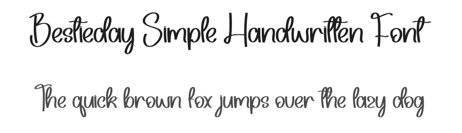 Bestieday Simple Handwritten Font by andikastudio — Script Handwritten Font