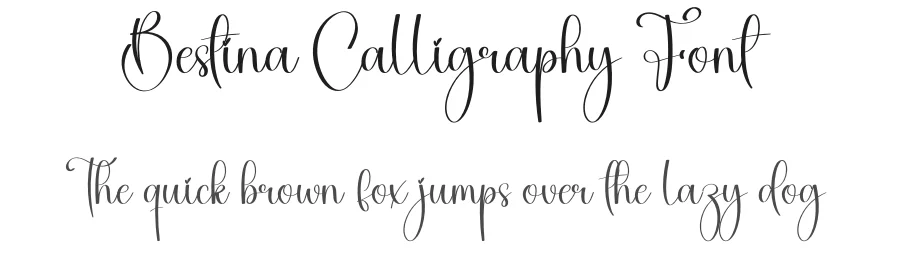 Bestina Calligraphy Font by creativeletter — Script Handwritten Font