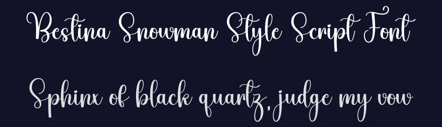 Bestina Snowman Style Script Font by freshtypeink — Script Handwritten Font — thumbnail 2