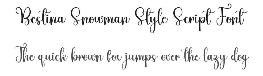Bestina Snowman Style Script Font by freshtypeink — Script Handwritten Font