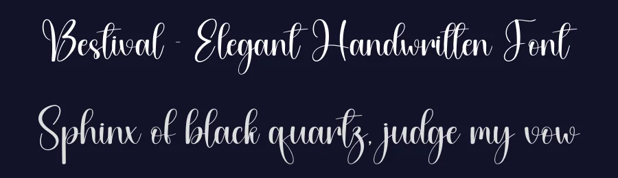 Bestival – Elegant Handwritten Font by creativeletter — Script Handwritten Font — thumbnail 2
