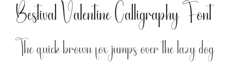 Bestival Valentine Calligraphy Font by andikastudio — Script Handwritten Font