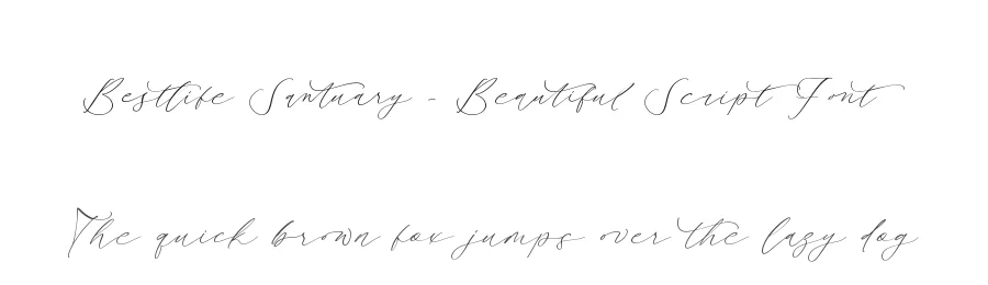 Bestlife Santuary – Beautiful Script Font by stylishtype.co — Script Handwritten Font