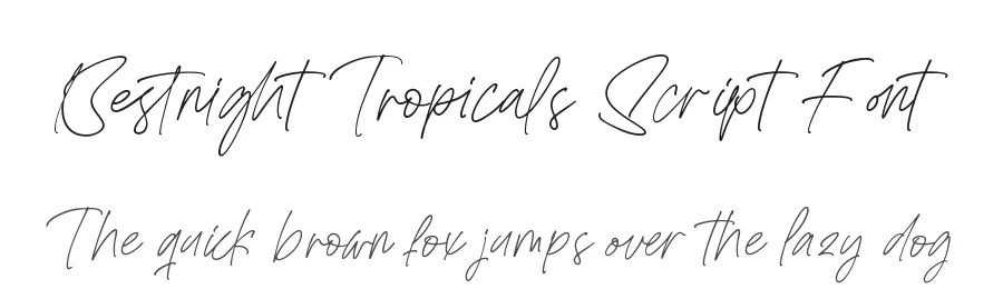 Bestnight Tropicals Script Font by stylishtype.co — Script Handwritten Font