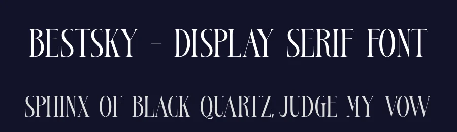 Bestsky – Display Serif Font by timelesstype.co — Display Font — thumbnail 2