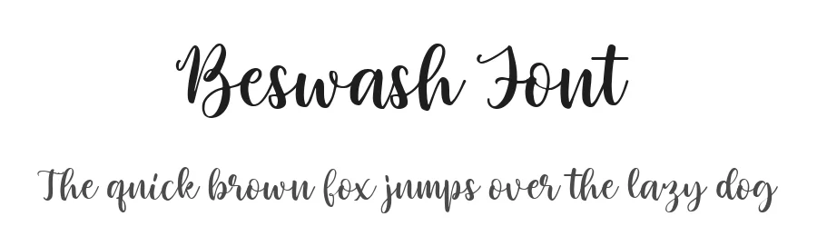Beswash Font by metafontsy — Script Handwritten Font
