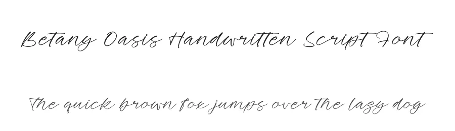Betany Oasis Handwritten Script Font by Operatype.Co — Display Font