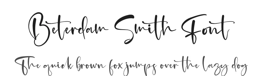 Beterdam Smith Font by perspectype — Script Handwritten Font