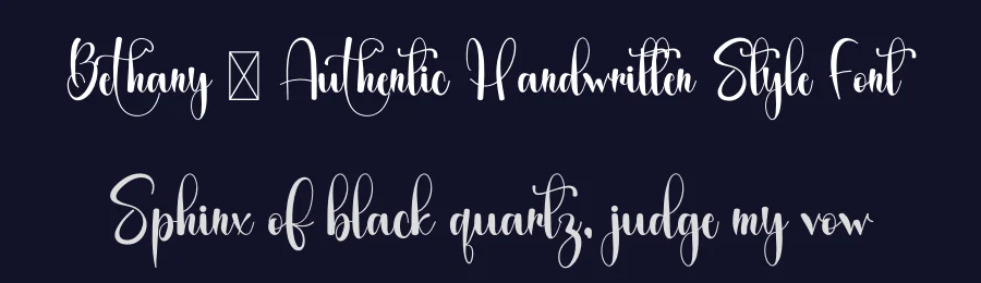 Bethany – Authentic Handwritten Style Font by freshtypeink — Script Handwritten Font — thumbnail 2