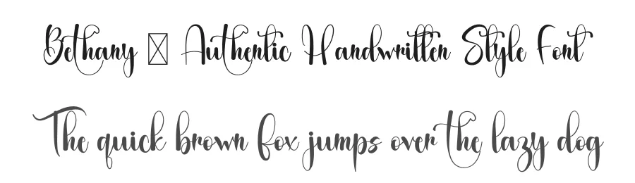 Bethany – Authentic Handwritten Style Font by freshtypeink — Script Handwritten Font