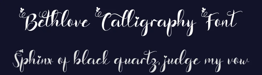 Bethlove Calligraphy Font by Yoga Letter — Script Handwritten Font — thumbnail 2