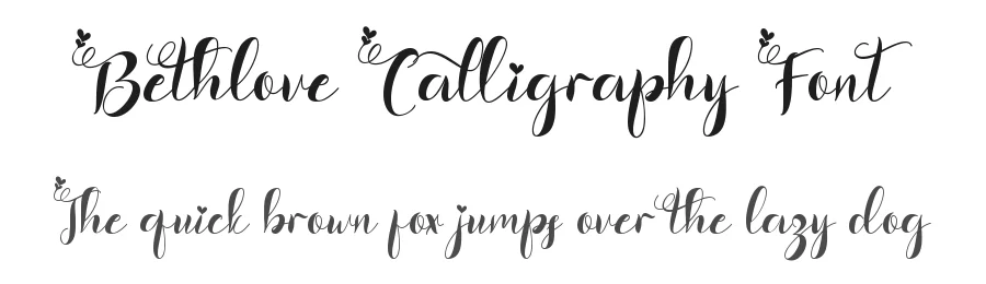 Bethlove Calligraphy Font by Yoga Letter — Script Handwritten Font