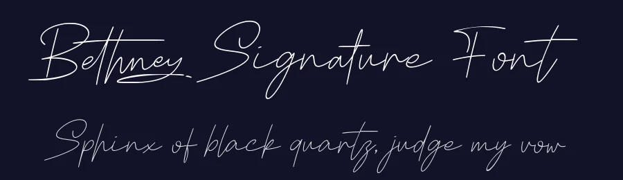 Bethney Signature Font by hyperactype — Serif Font — thumbnail 2
