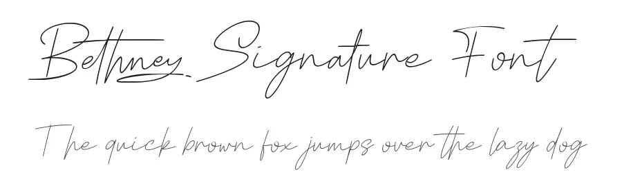 Bethney Signature Font by hyperactype — Serif Font