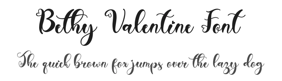 Bethy Valentine Font by Yoga Letter — Script Handwritten Font