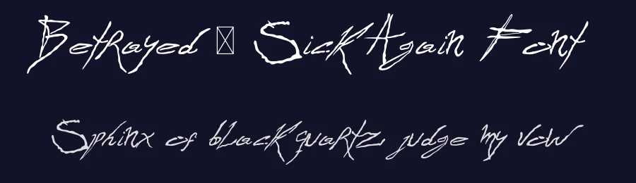 Betrayed – Sick Again Font by sick.again — Display Font — thumbnail 2