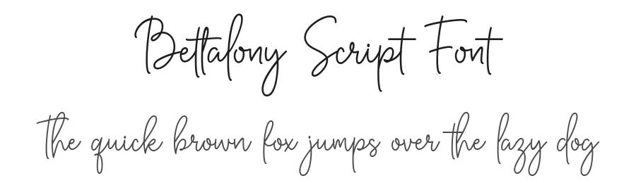 Bettalony Script Font by keithzo — Script Handwritten Font