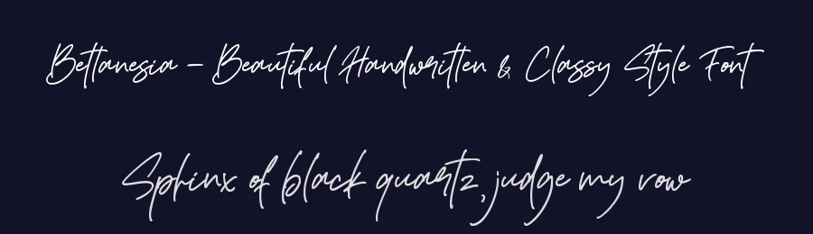 Bettanesia – Beautiful Handwritten & Classy Style Font by Almarkha Type — Serif Font — thumbnail 2