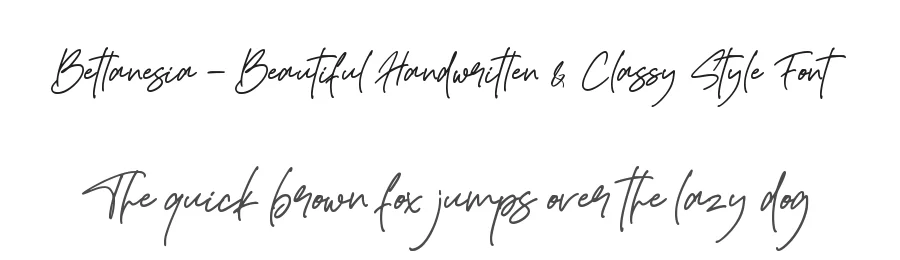 Bettanesia – Beautiful Handwritten & Classy Style Font by Almarkha Type — Serif Font
