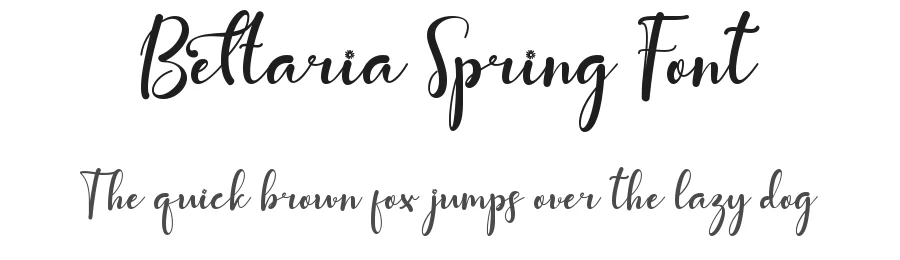 Bettaria Spring Font by Yoga Letter — Script Handwritten Font