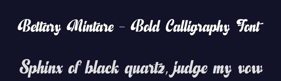 Bettary Mintare – Bold Calligraphy Font by timelesstype.co — Display Font — thumbnail 2