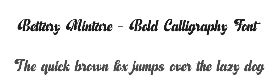 Bettary Mintare – Bold Calligraphy Font by timelesstype.co — Display Font
