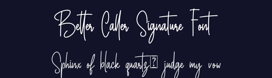 Better Caller Signature Font by Abraham Type — Script Handwritten Font — thumbnail 2