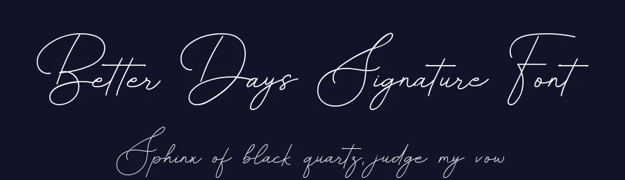 Better Days Signature Font by syauqistudio — Script Handwritten Font — thumbnail 2