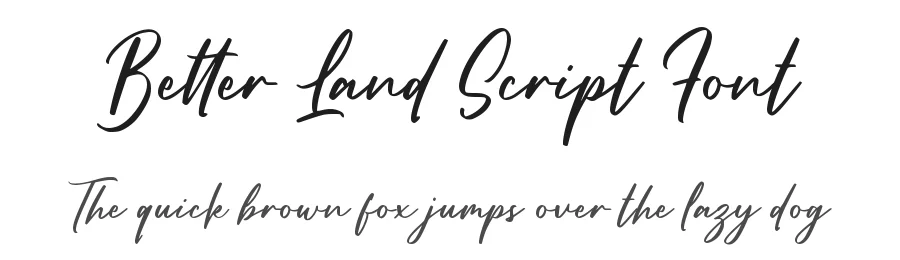 Better Land Script Font by nurfdesigns — Script Handwritten Font