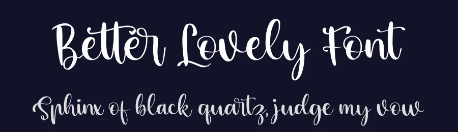 Better Lovely Font by perspectype — Script Handwritten Font — thumbnail 2