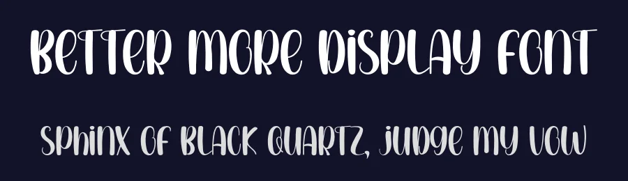Better More Display Font by inermediaSTUDIO — Script Handwritten Font — thumbnail 2