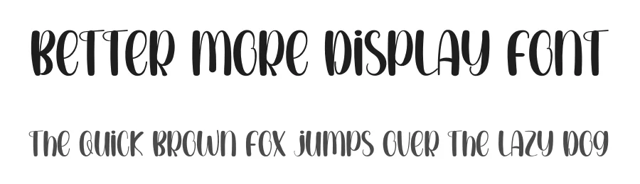 Better More Display Font by inermediaSTUDIO — Script Handwritten Font