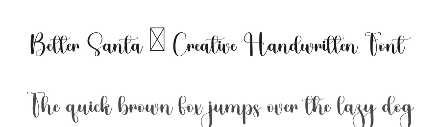 Better Santa – Creative Handwritten Font by freshtypeink — Script Handwritten Font