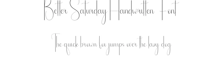 Better Saturday Handwritten Font by andikastudio — Script Handwritten Font