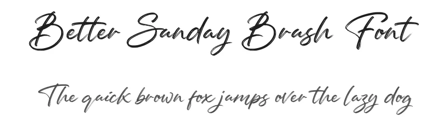 Better Sunday Brush Font by Inviline.co β Script Handwritten Font