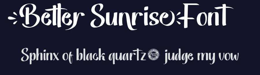 Better Sunrise Font by CalligraphyFonts.net — Display Font — thumbnail 2