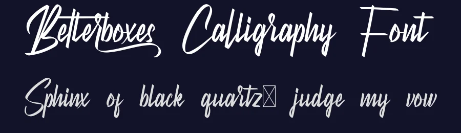 Betterboxes Calligraphy Font by CalligraphyFonts.net — Script Handwritten Font — thumbnail 2