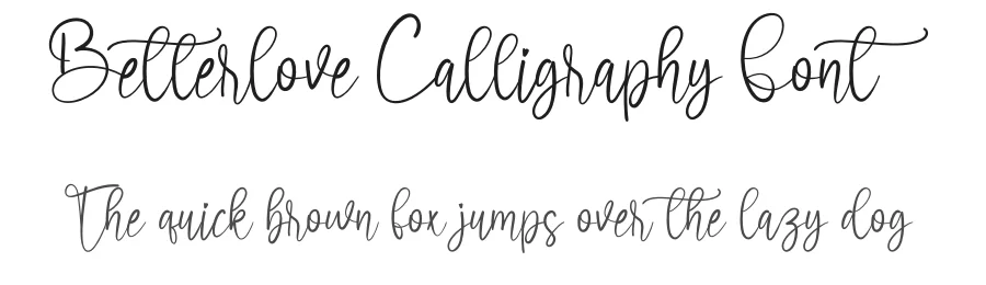 Betterlove Calligraphy Font by creativeletter — Script Handwritten Font