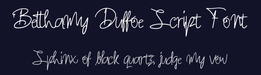 Betthamy Duffoe Script Font by Dhabee — Script Handwritten Font — thumbnail 2