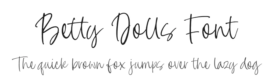 Betty Dolls Font by Timur type — Script Handwritten Font