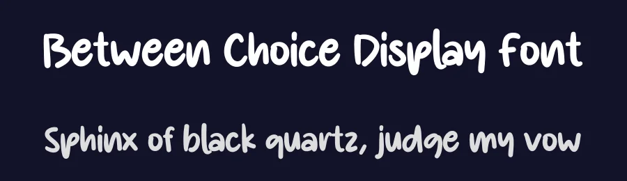 Between Choice Display Font by creativeletter — Display Font — thumbnail 2