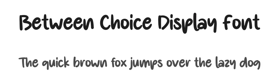 Between Choice Display Font by creativeletter — Display Font