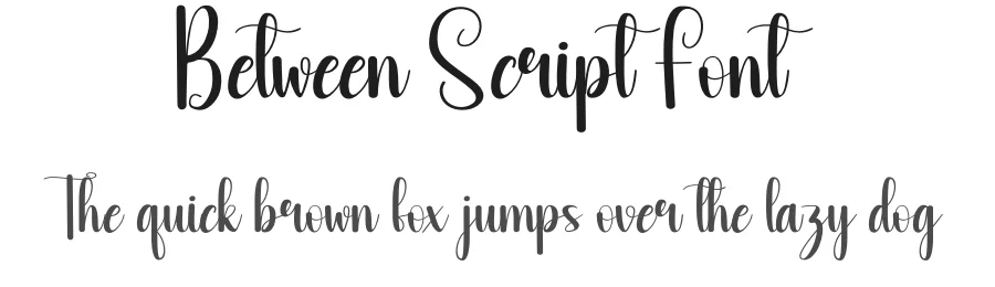 Between Script Font by andikastudio — Script Handwritten Font