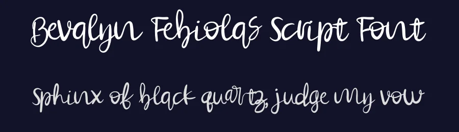 Bevalyn Febiolas Script Font by Dhabee — Script Handwritten Font — thumbnail 2