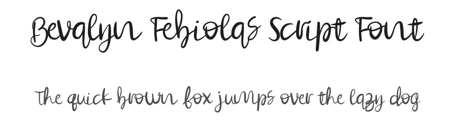 Bevalyn Febiolas Script Font by Dhabee — Script Handwritten Font