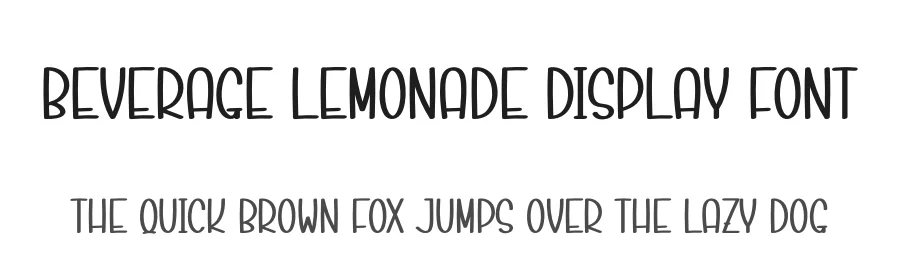 Beverage Lemonade Display Font by creativeletter — Script Handwritten Font